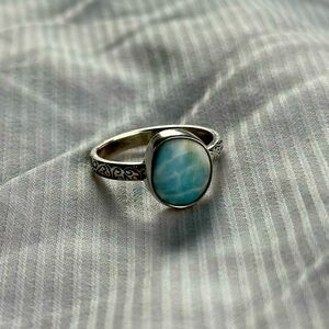 Sterling Silver Larimar Ring